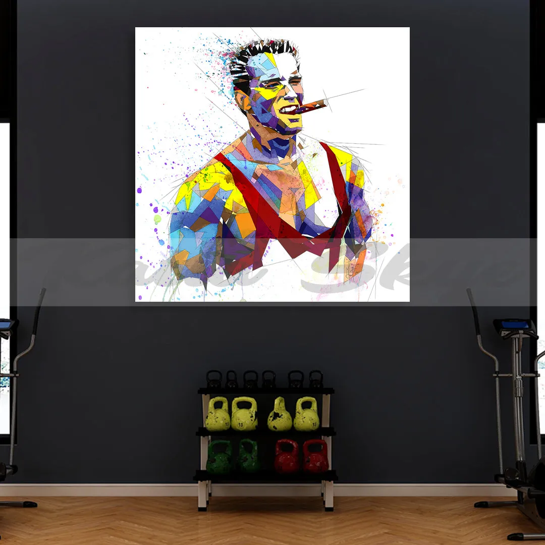 Contemporary Bodybuilding Canvas Art Inspired by Arnold Schwarzenegger // MOV-AS01