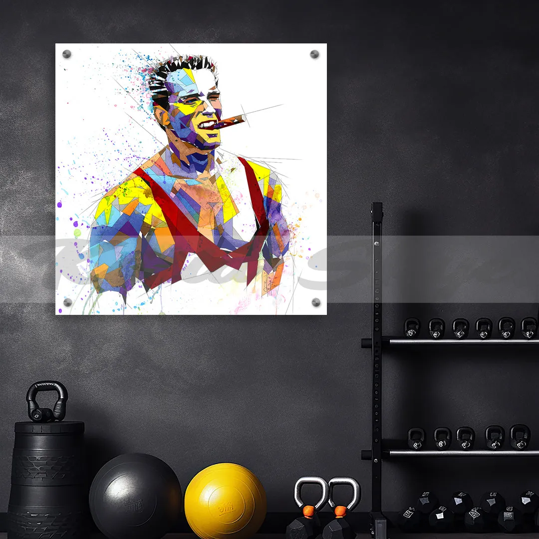 Contemporary Bodybuilding Canvas Art Inspired by Arnold Schwarzenegger // MOV-AS01