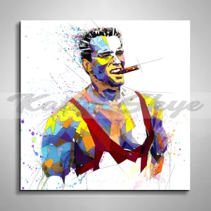 Contemporary Bodybuilding Canvas Art Inspired by Arnold Schwarzenegger // MOV-AS01