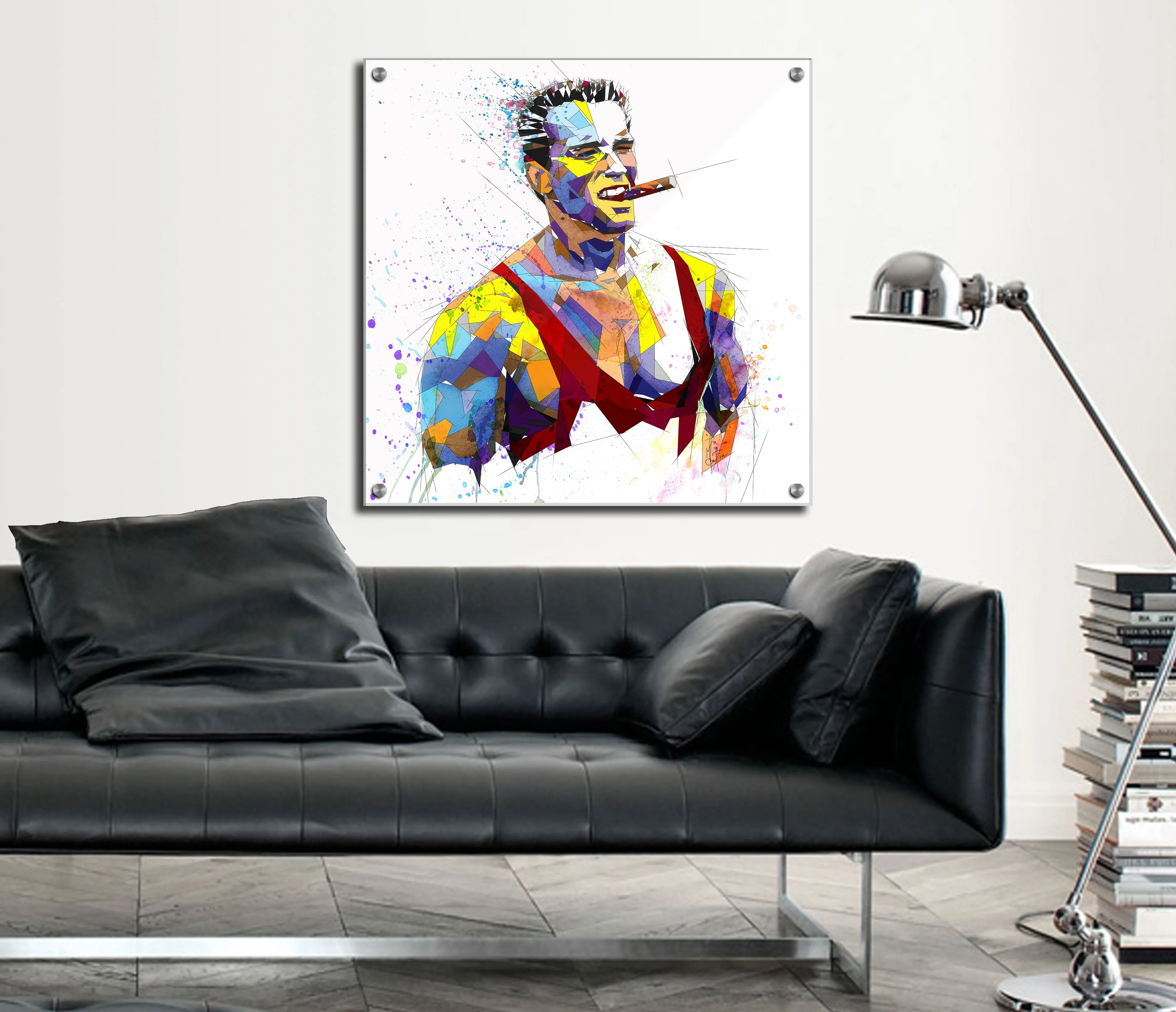 Contemporary Bodybuilding Canvas Art Inspired by Arnold Schwarzenegger // MOV-AS01