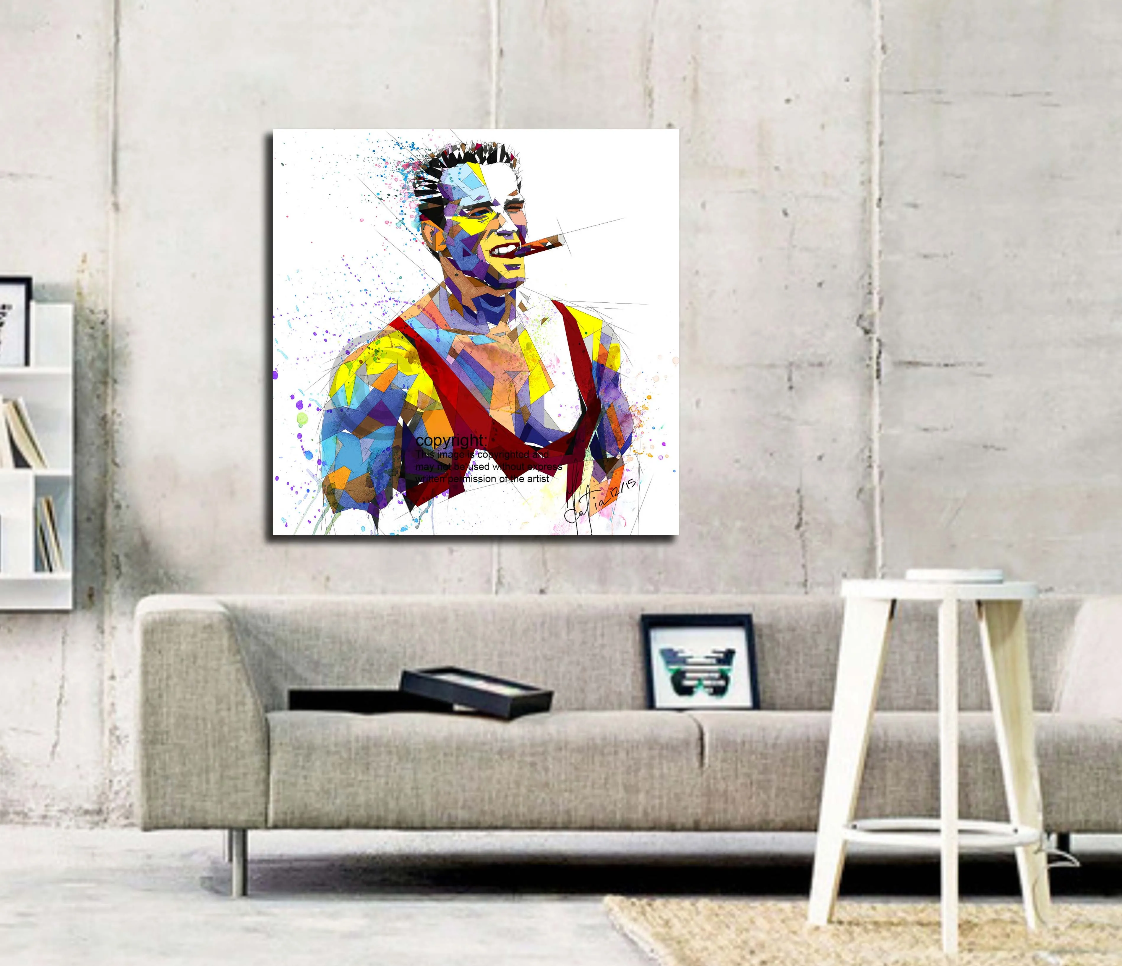 Contemporary Bodybuilding Canvas Art Inspired by Arnold Schwarzenegger // MOV-AS01