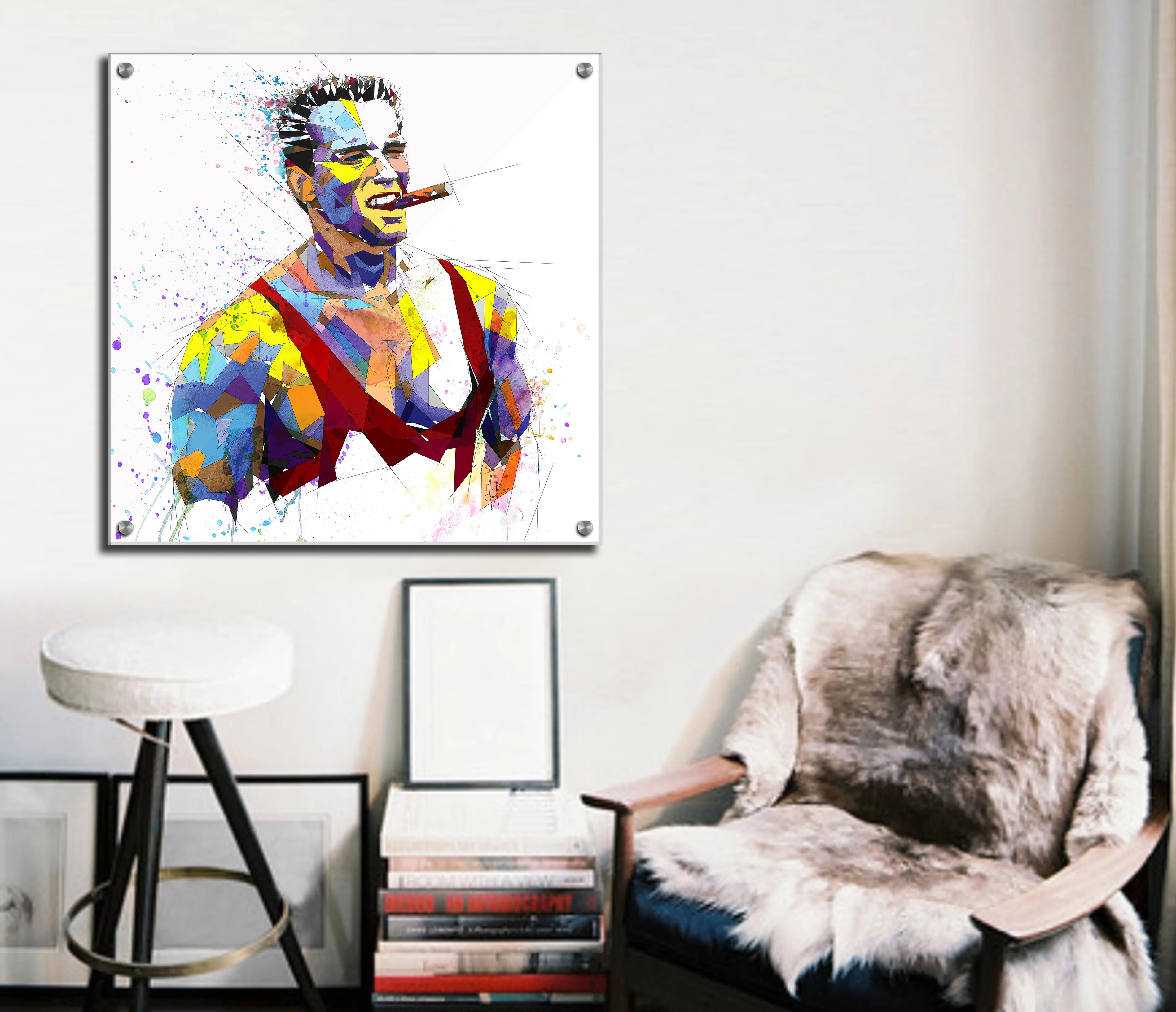 Contemporary Bodybuilding Canvas Art Inspired by Arnold Schwarzenegger // MOV-AS01