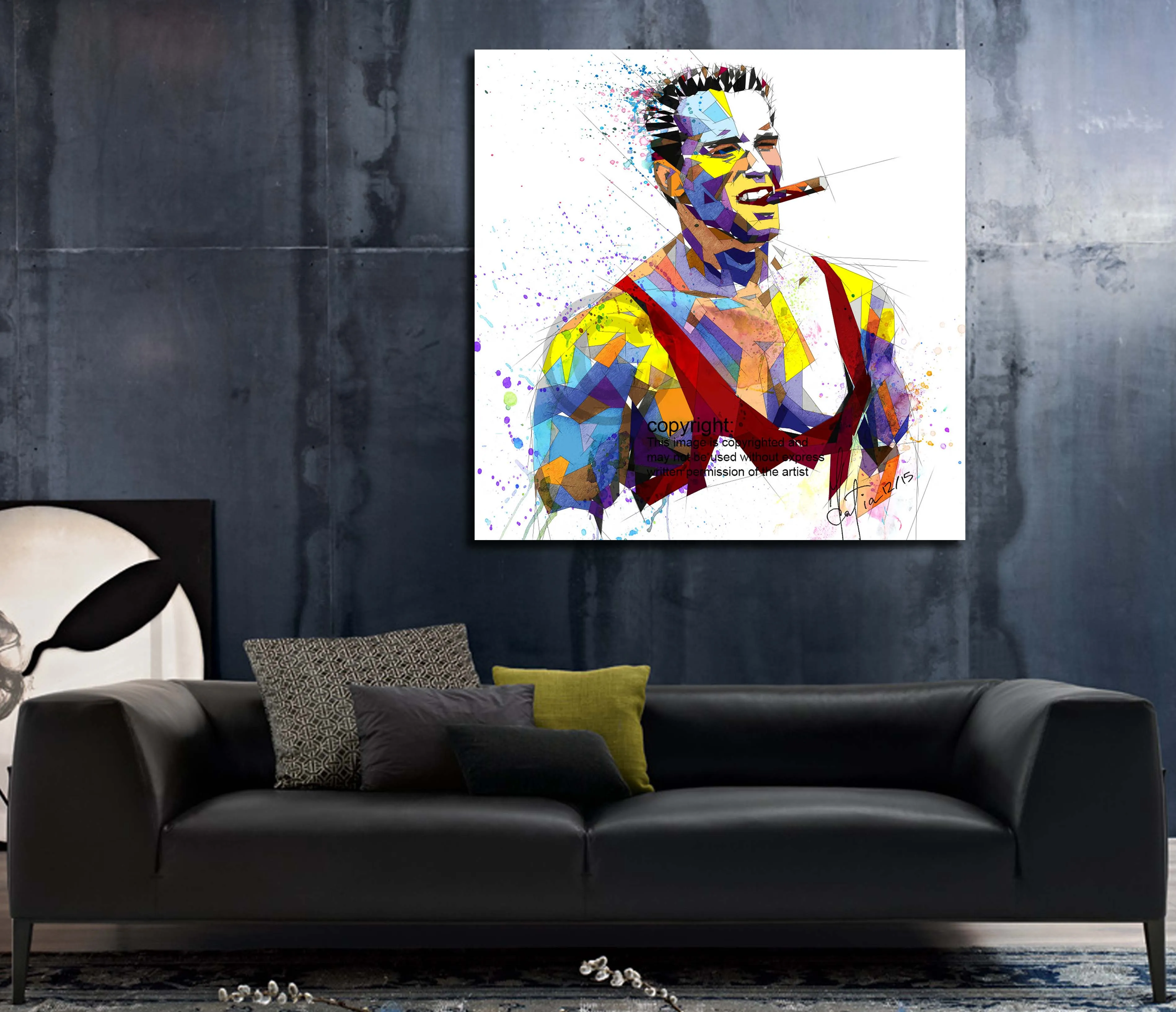 Contemporary Bodybuilding Canvas Art Inspired by Arnold Schwarzenegger // MOV-AS01