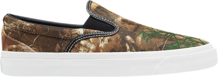 Converse Realtree Camo x One Star CC Pro Slip Cons Low Brown Sneakers, Black