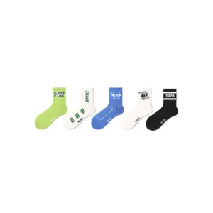 Cyber 2011 All-season Women 5pcs Crew Socks Set