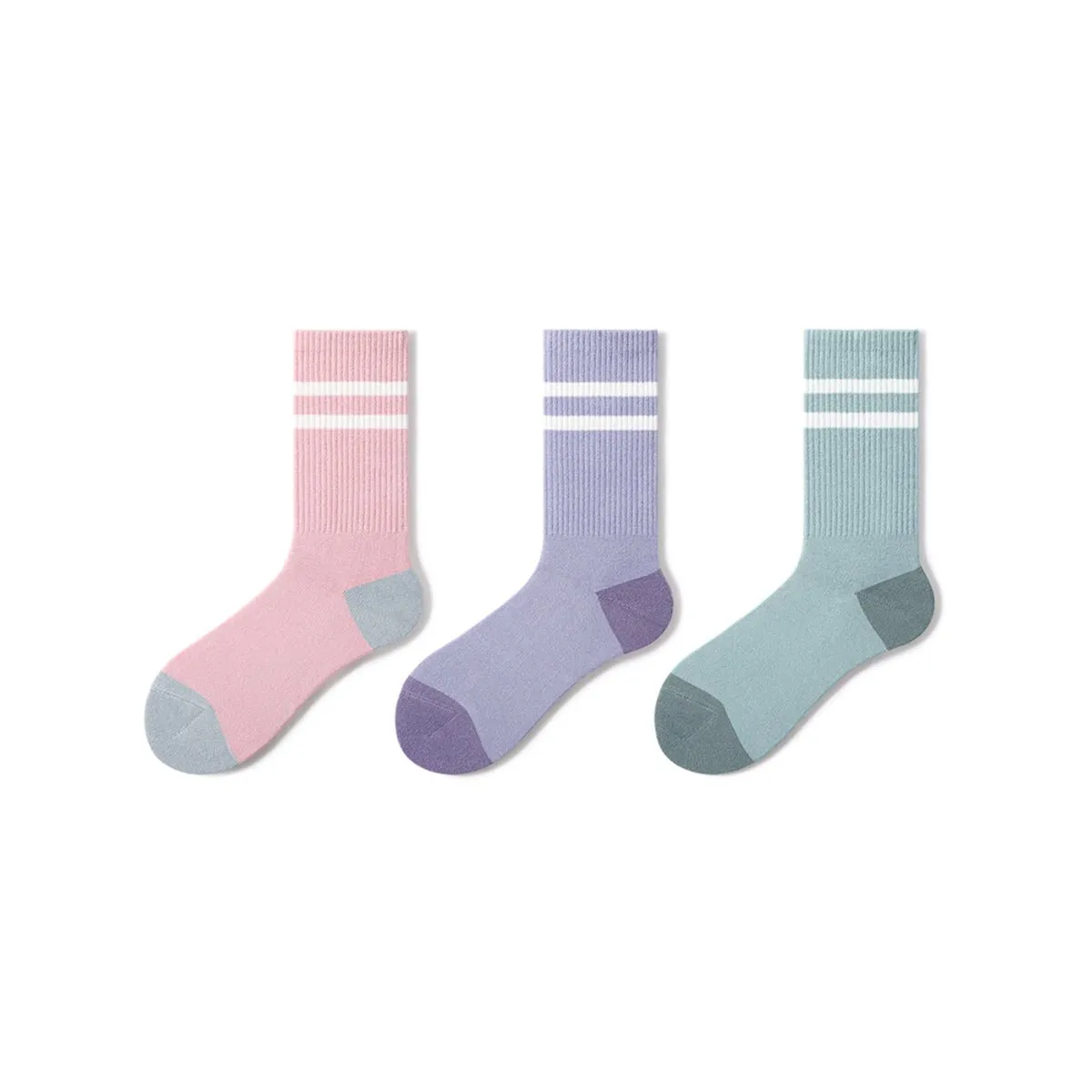 Dear Macaron All-season Unisex 3pcs Crew Socks Set