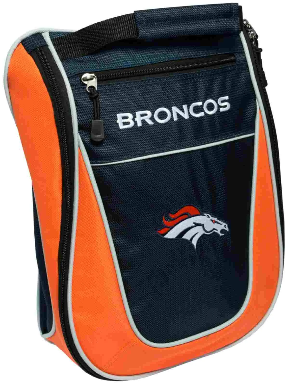 Denver Broncos Team Golf Navy Orange Zippered Carry-On Golf Shoes Travel Bag