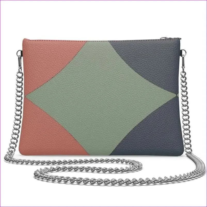 Eclectic Luxury Leather Crossbody Bag With Chain