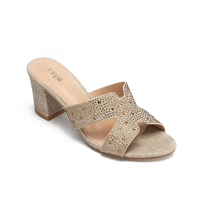 Embellished Round Toe Mule BB 53