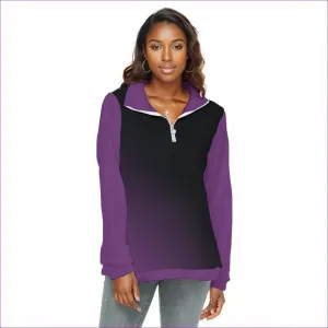 Fade Womens Borg Sweatshirt With Half Zip