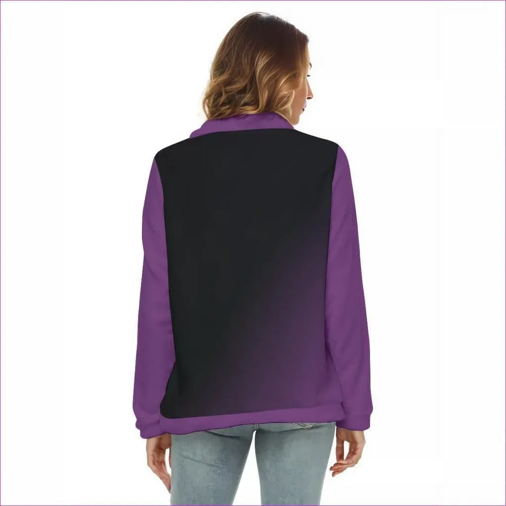 Fade Womens Borg Sweatshirt With Half Zip