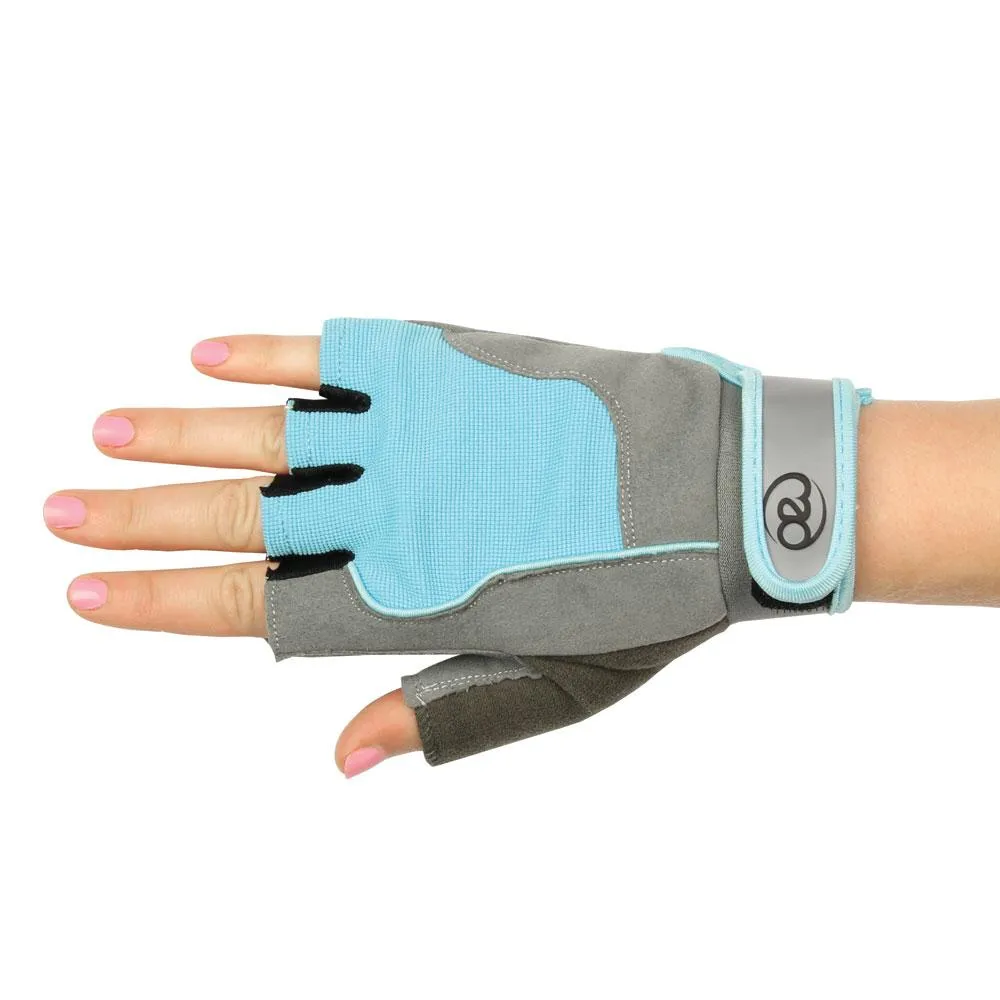 Fitness Mad Womens Blue Cross Training Gloves