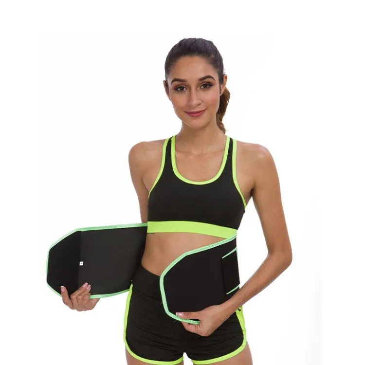 Fitness Protective Gear Sports Training Abdominal Belt Compression Sweat Protective Belt, Specification: L (117 x 23cm)(Green)