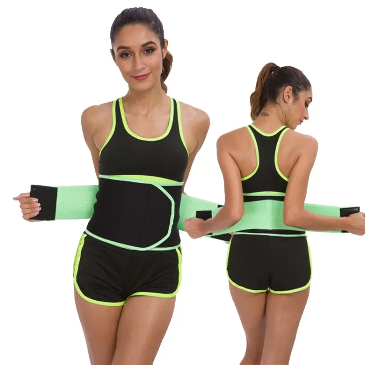 Fitness Protective Gear Sports Training Abdominal Belt Compression Sweat Protective Belt, Specification: L (117 x 23cm)(Green)