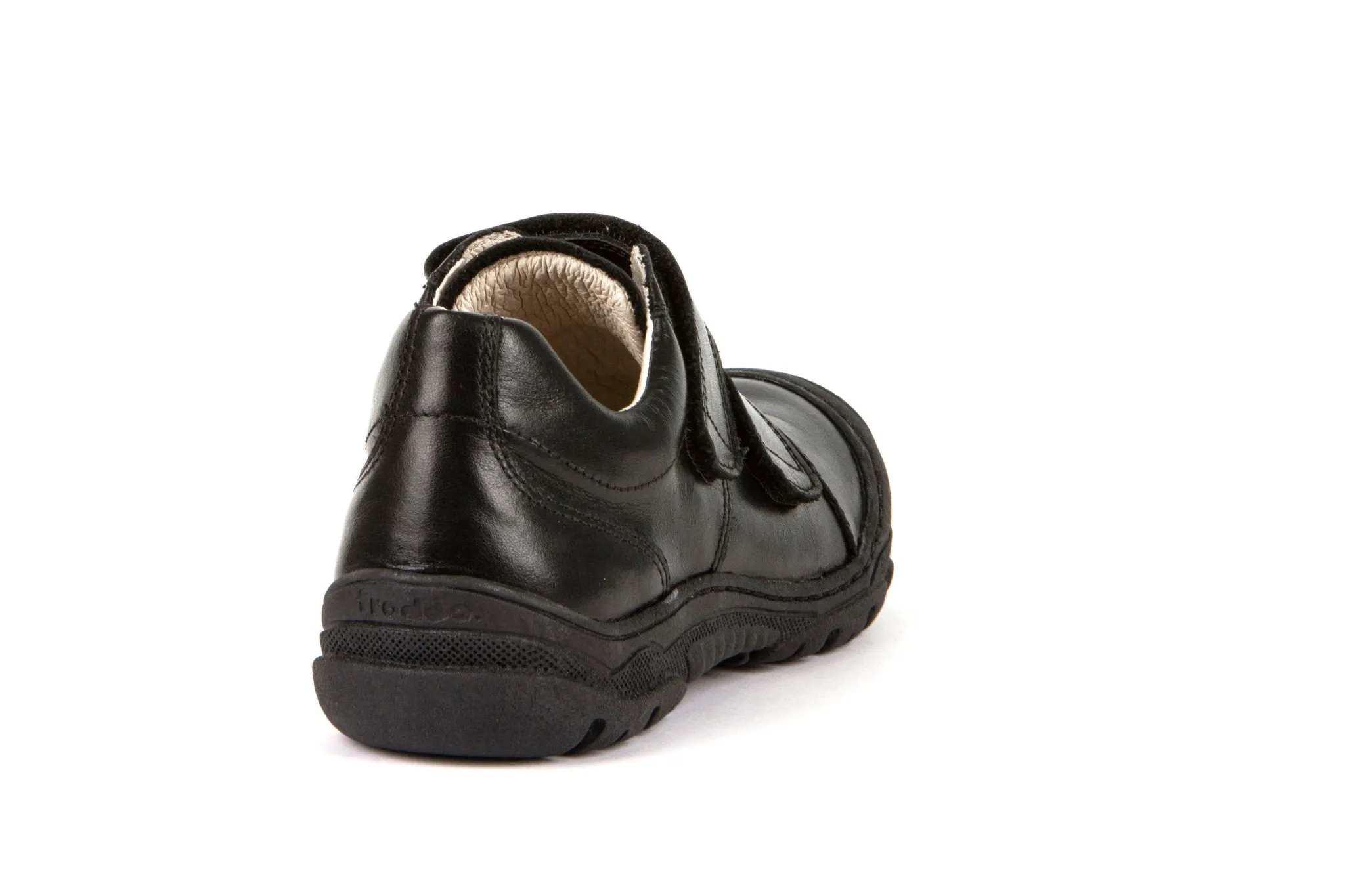 Froddo: Leo Velcro School Shoes - Black Leather