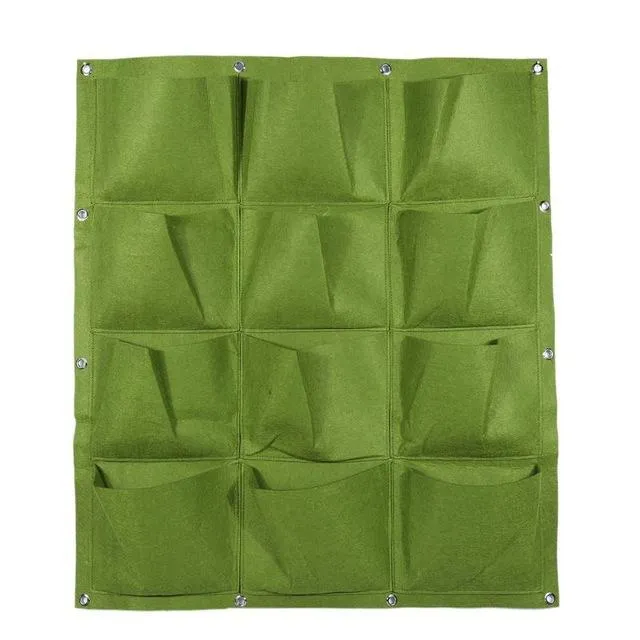 Garden Pockets Vertical Wall Planter Grow Bags for Plants Flower Polyester Felt Hanging Planting