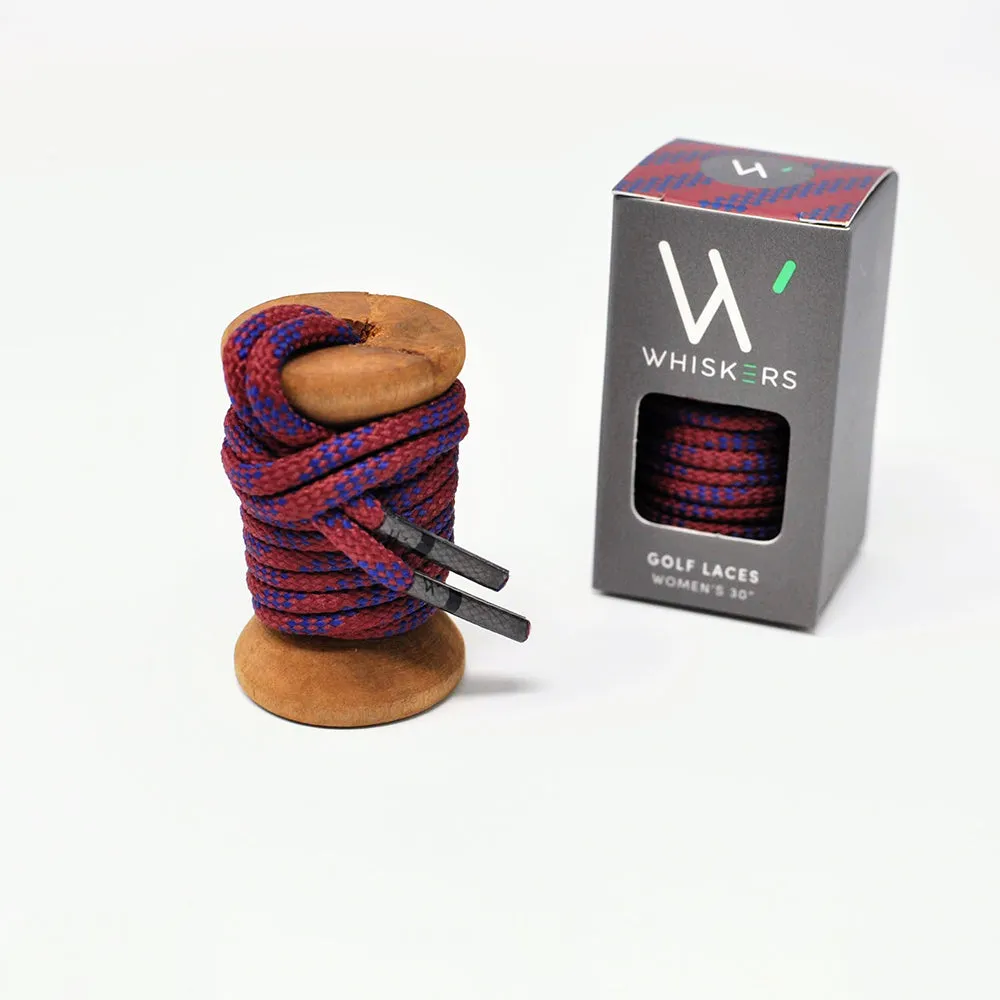 Garnet & Navy Classic Round Golf Laces