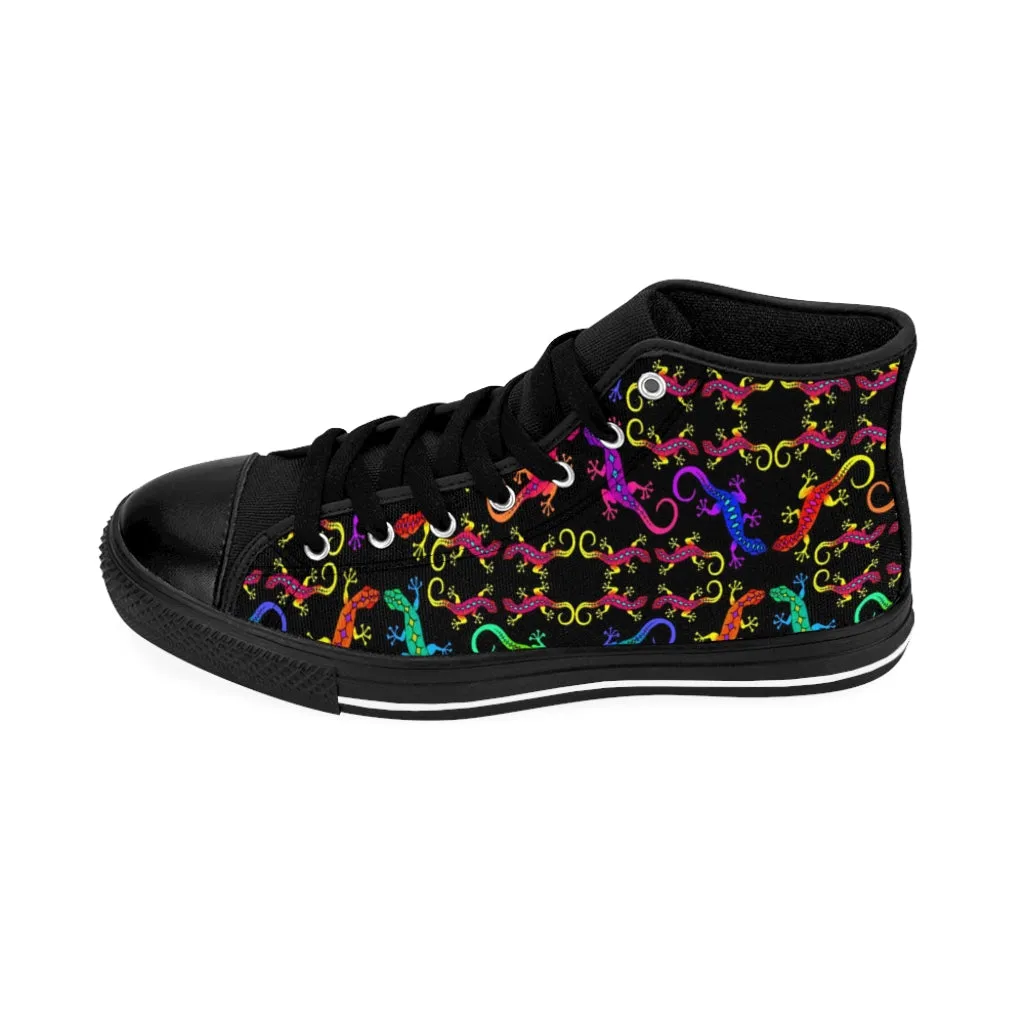 Geckos Puzzle Women's High-top Sneakers