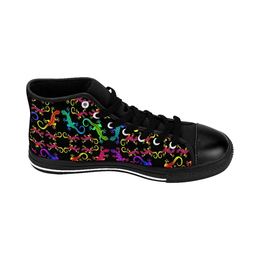 Geckos Puzzle Women's High-top Sneakers