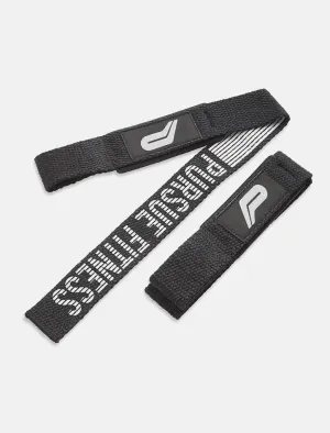 Gel Padded Lifting Straps - Black.White