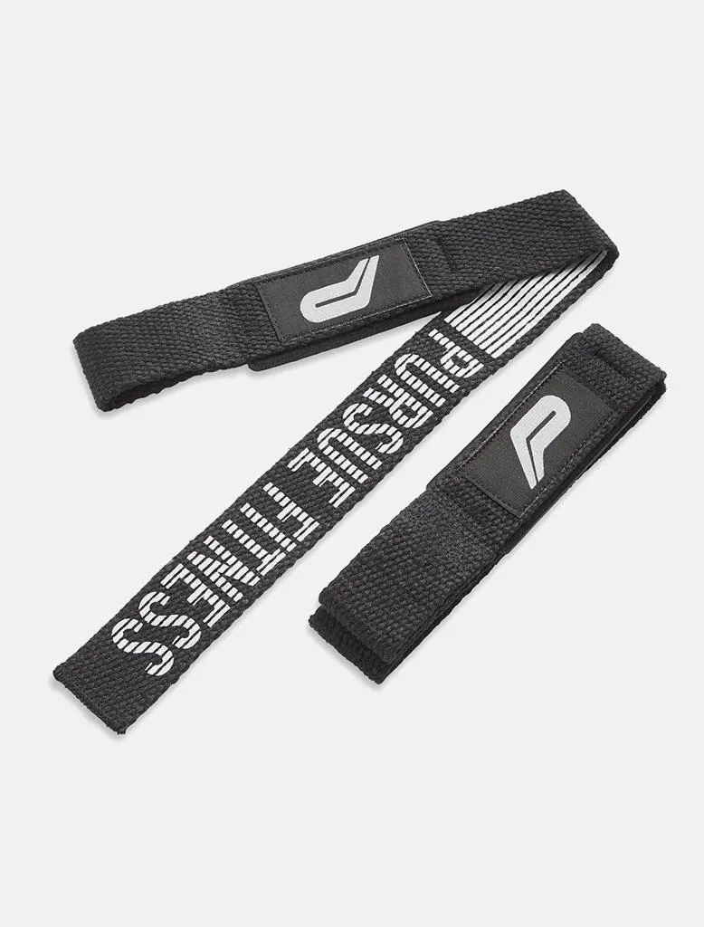 Gel Padded Lifting Straps - Black.White