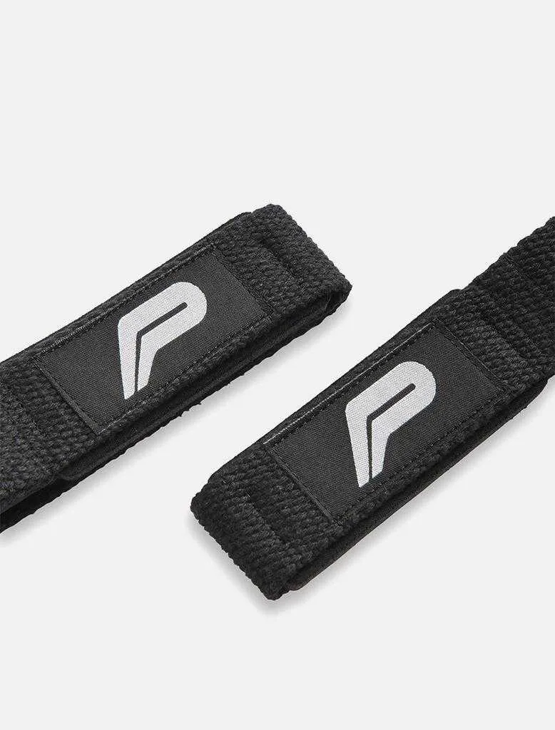 Gel Padded Lifting Straps - Black.White