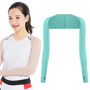 Golf Sunscreen Shawl Sleeves Outdoor Sports Cycling Ice Silk One Word Raglan Sleeves, Size: One Code(Mint Green)