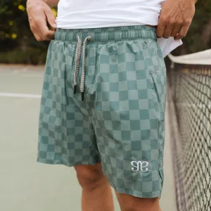 Grit Shorts, Sage Check