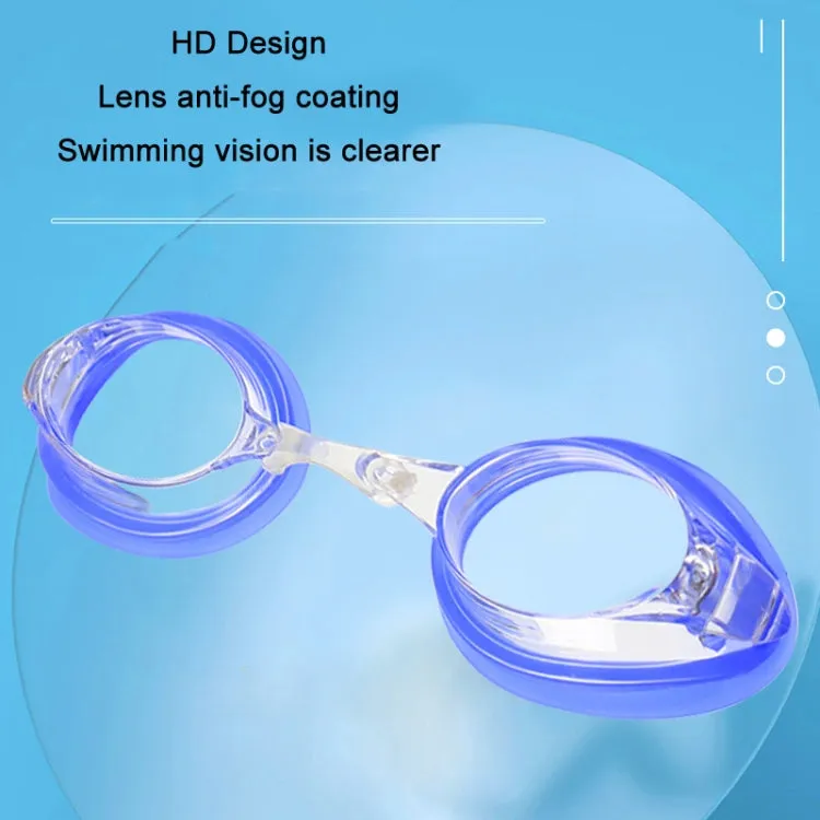 HAIZID Adult Competition Training Transparent Myopia Swimming Goggles, Color: 580AM Blue