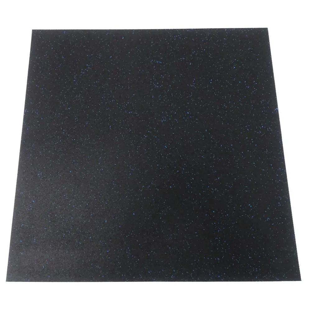 Home & Fitness Rubber Flooring Tile 1M x 1M x 15MM with 6% Blue Fleck