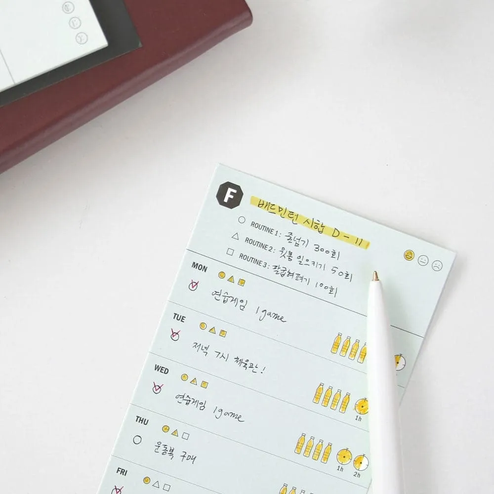 Iconic Sticky Pad - Fitness Log