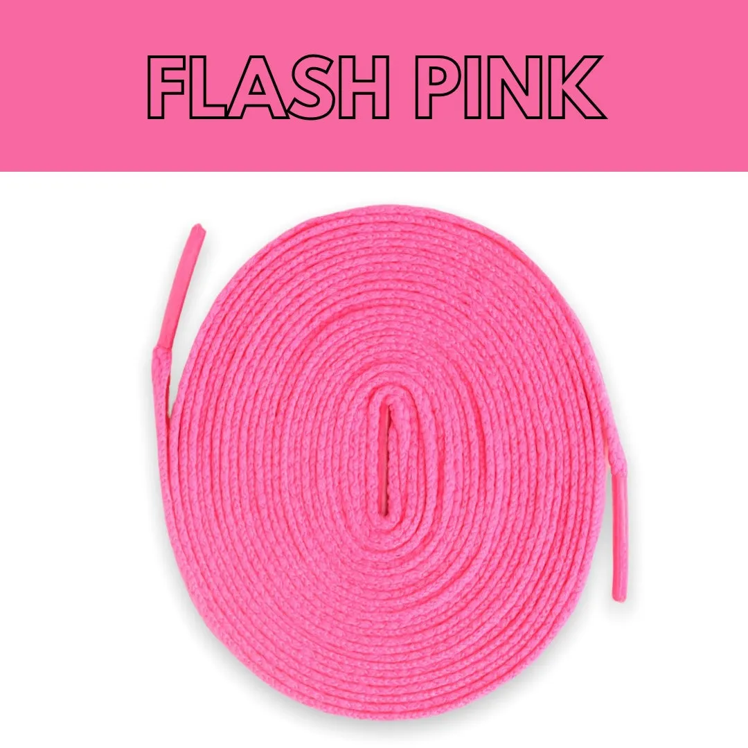 Jordan 1 Laces Basics Flat Thin - Flash Pink Laces