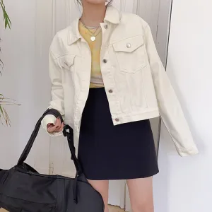 Joskaa New 2024Autumn Winter Women Denim Jeans Jacket Pockets Streetwear Short Fashionable Korean Style Oversized Lady Tops JK8060