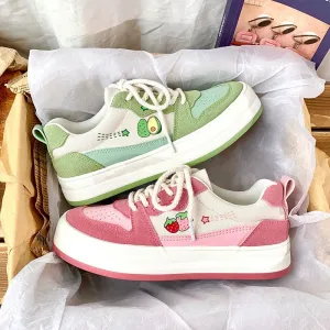 JOSKAA   Platform Canvas Shoes Sneakers Women Cute Style Girls Sports Sneakers Student Pink Woman Vulcanized Shoes Tennis Female New