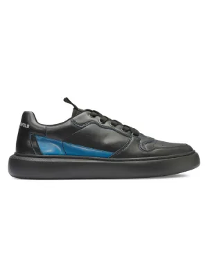 Karl Lagerfeld Paris two-tone leather sneakers, black