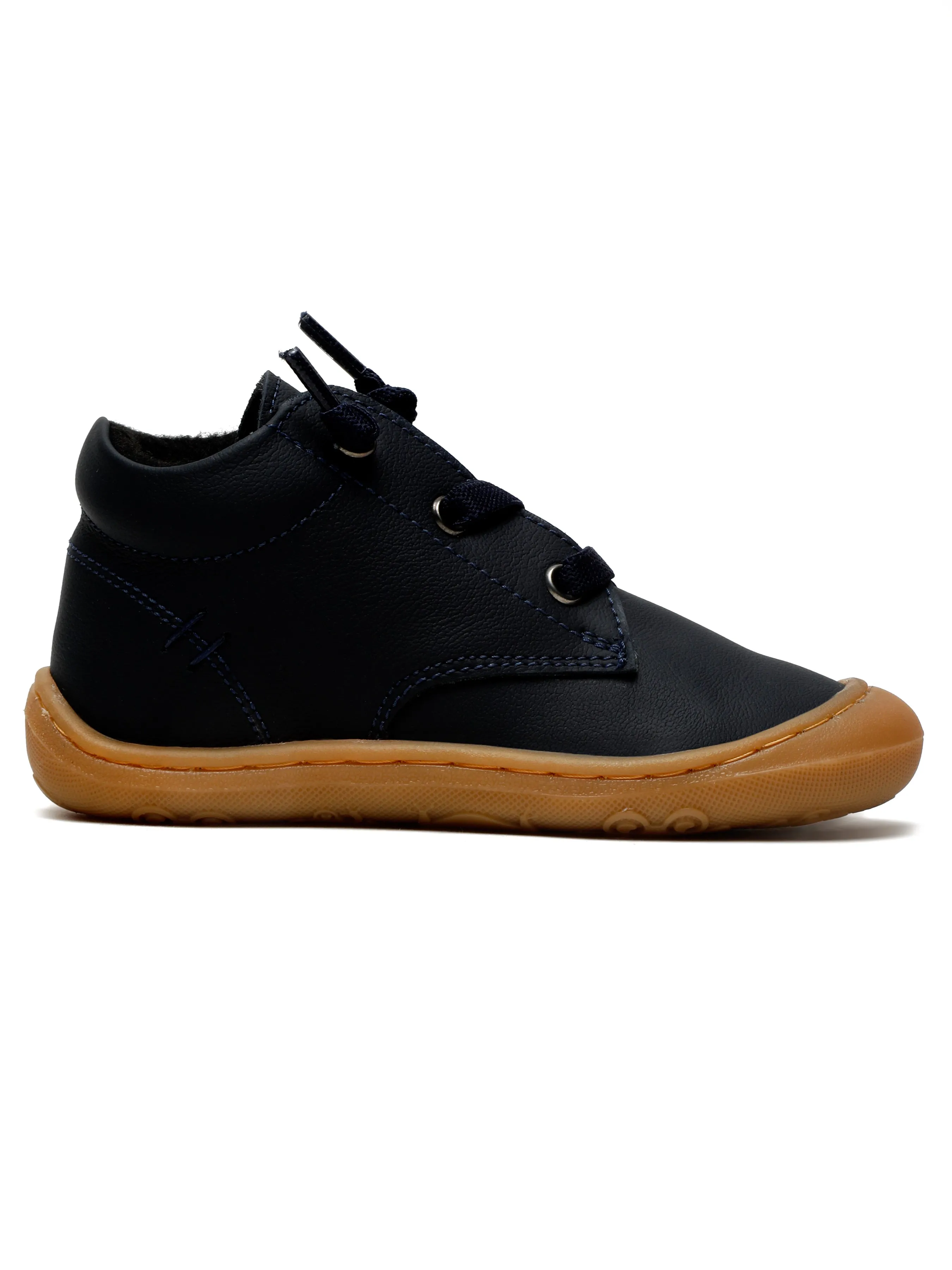 Kid's Navy Leather Comfort Insole Sneakers