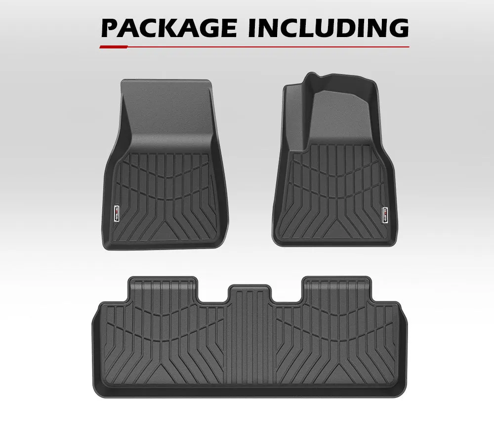 Kiwi Master 3D TPE Car Floor Mats Liner Fit Tesla Model Y 2022-ON