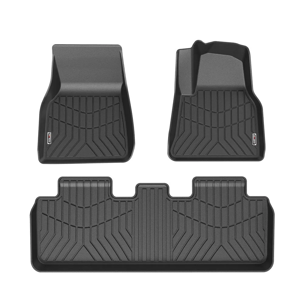 Kiwi Master 3D TPE Car Floor Mats Liner Fit Tesla Model Y 2022-ON