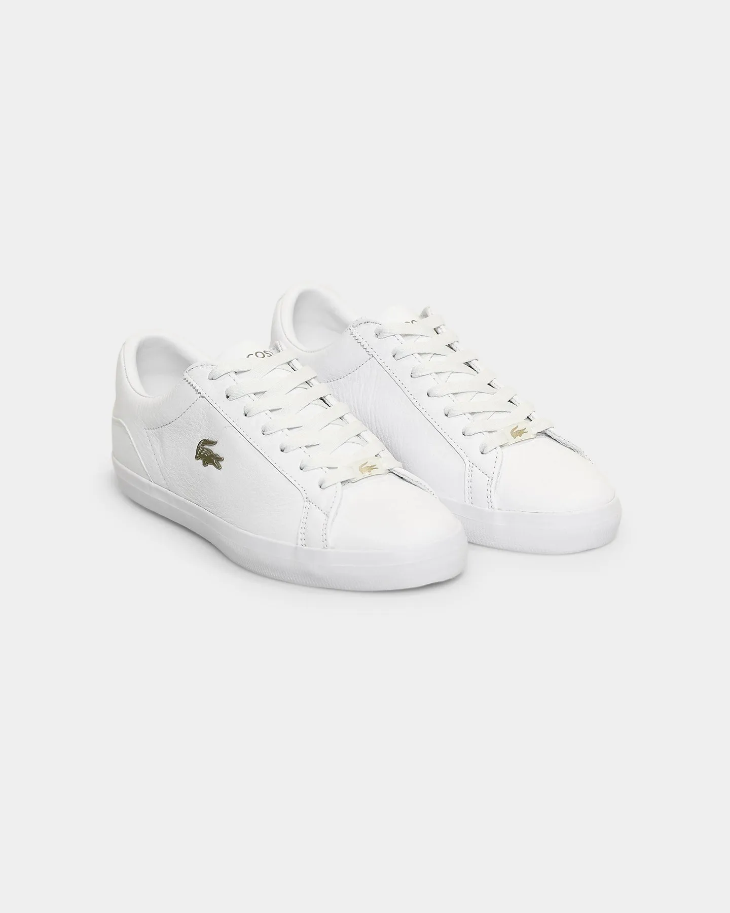 Lacoste Lerond Leather and Synthetic Sneaker White/White