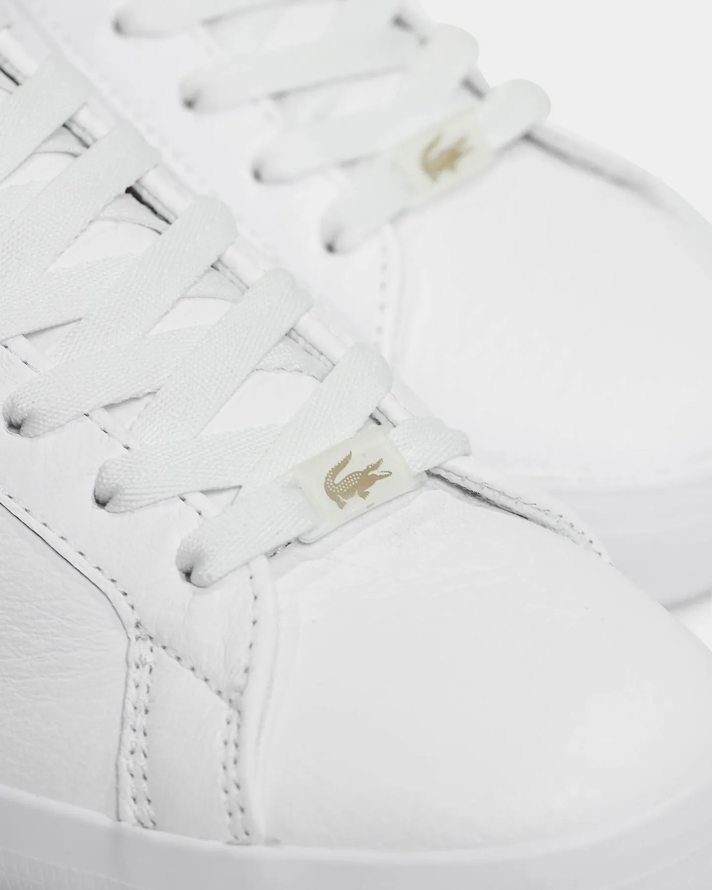 Lacoste Lerond Leather and Synthetic Sneaker White/White