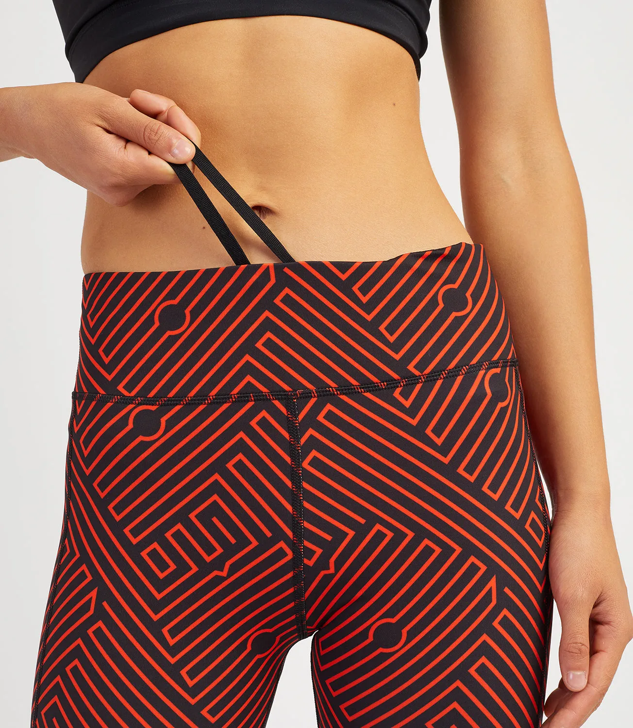 Laura Padel Leggings - Black/Flame Print