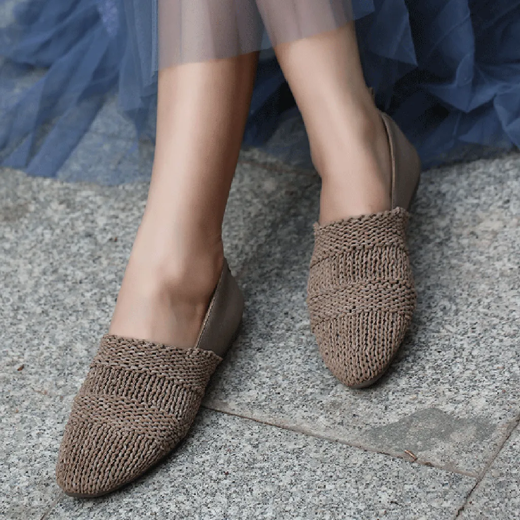 Leather Casual Flat Soft Bottom Fashion Women's Shoes | Gift Shoes