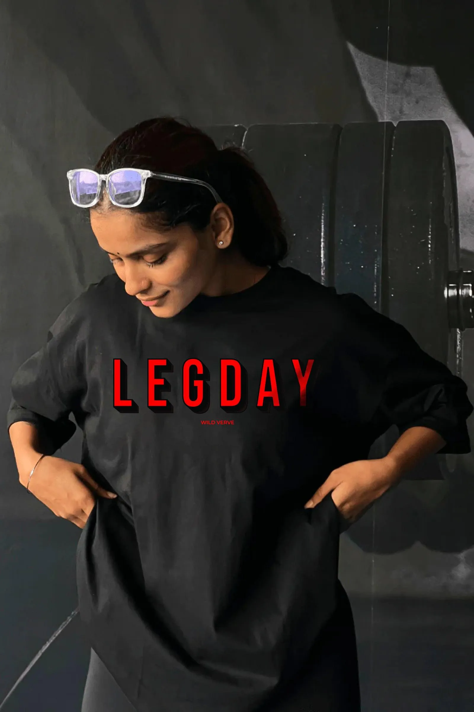 LEGDAY WILDVERVE OVERSIZED T-SHIRT (BLACK)