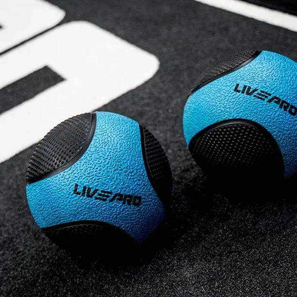 LivePro Solid Medicine Ball Black Blue - LP8112 - 10KG