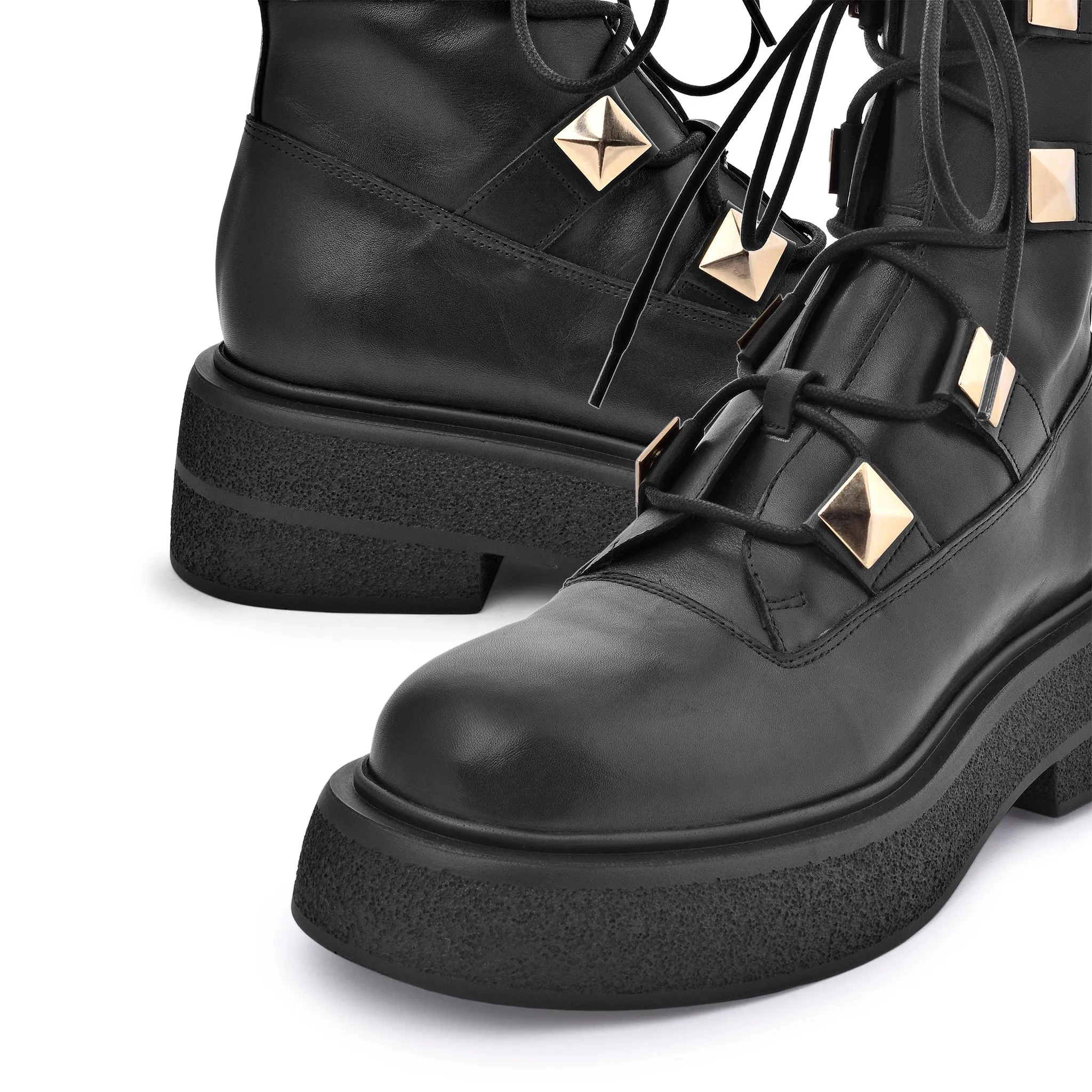 Maki Pyramid Studs Combat Boots