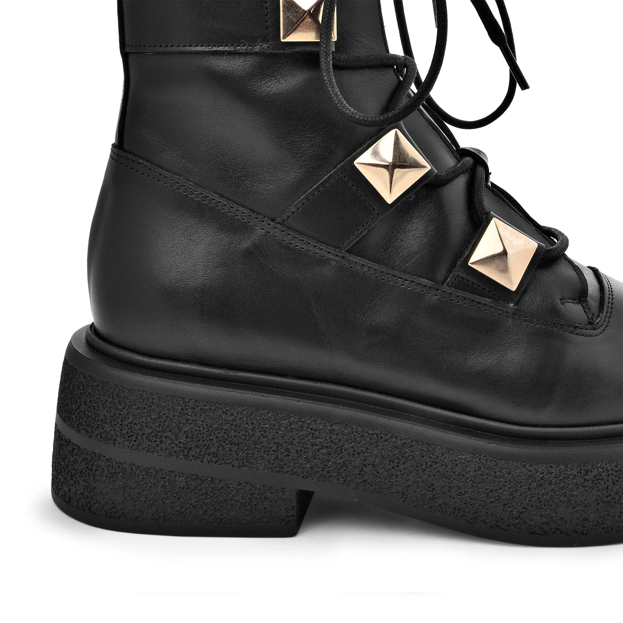 Maki Pyramid Studs Combat Boots