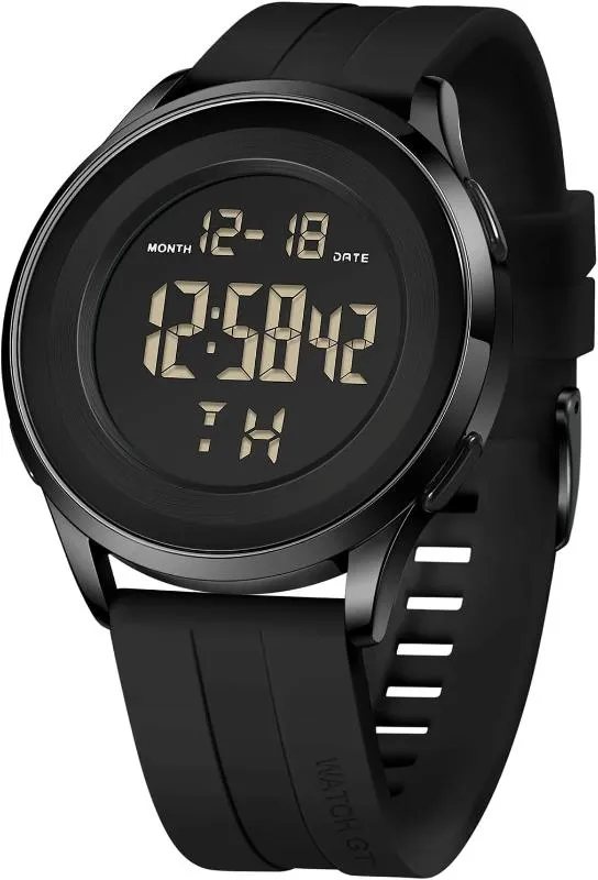 Men's Digital Waterproof Minimalist Ultra-Thin Wrist Watch