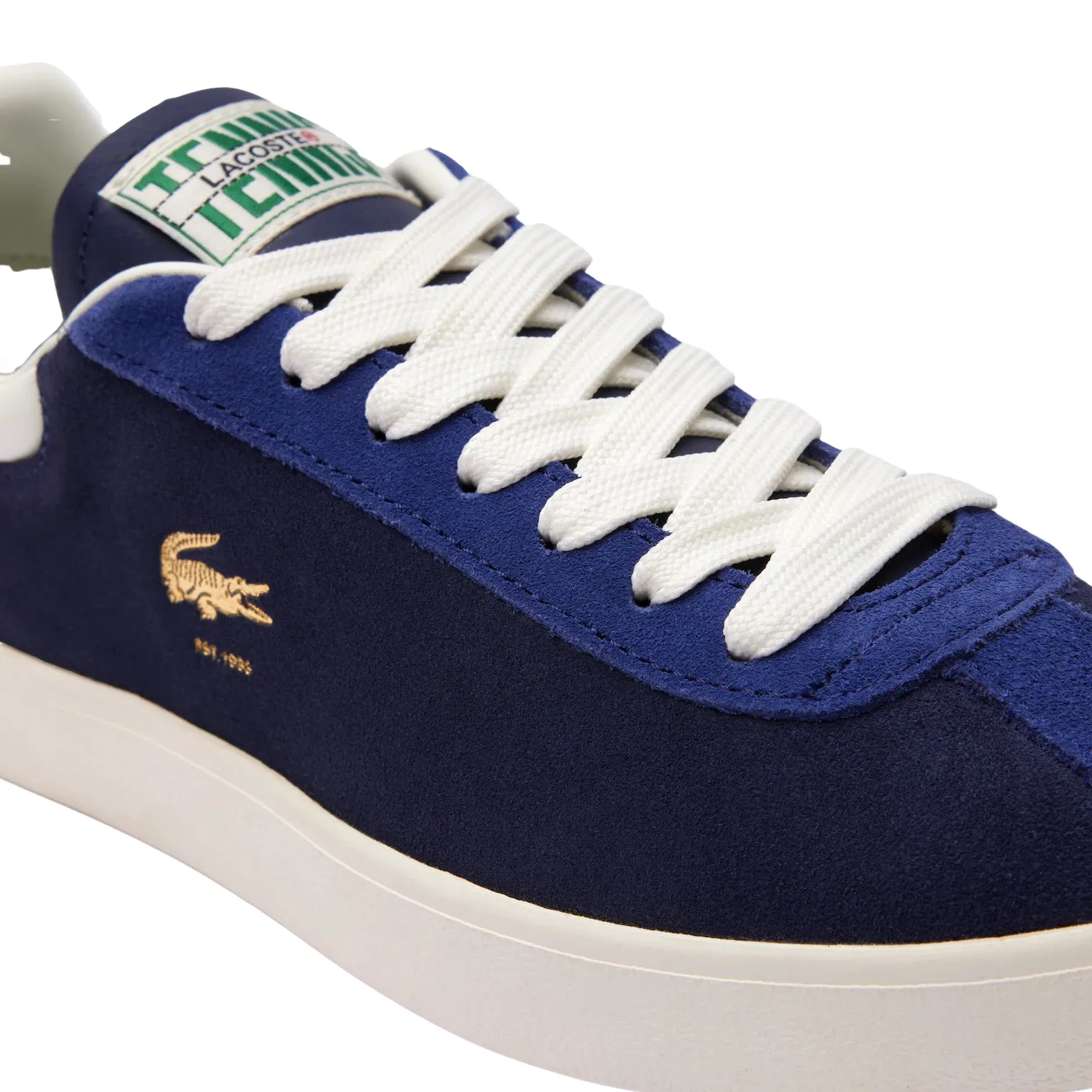 Men's Lacoste Baseshot Navy Gold White Sneakers