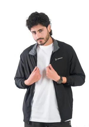 MICRO STRETCH TRACK SUIT (MEN’S) GREY/BLACK