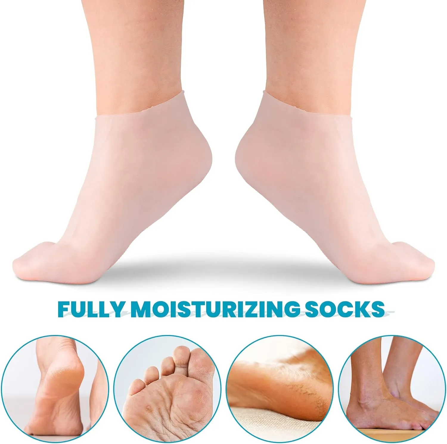 Moisturizing Foot Mask Exfoliating Silicone Socks Beach Protective Socks